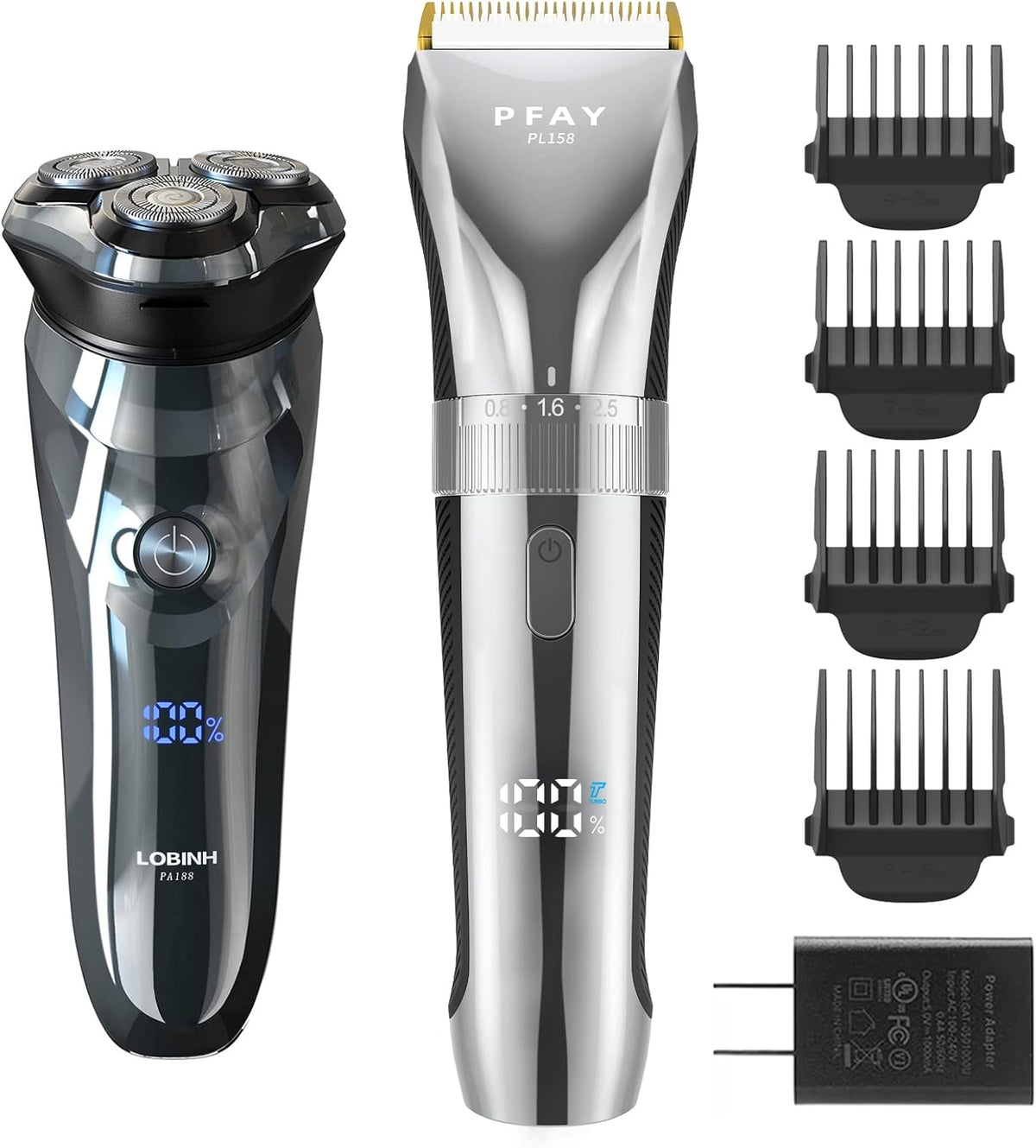 100% Washable Rotary Electric Shaver with Pop-up Trimmer D34367