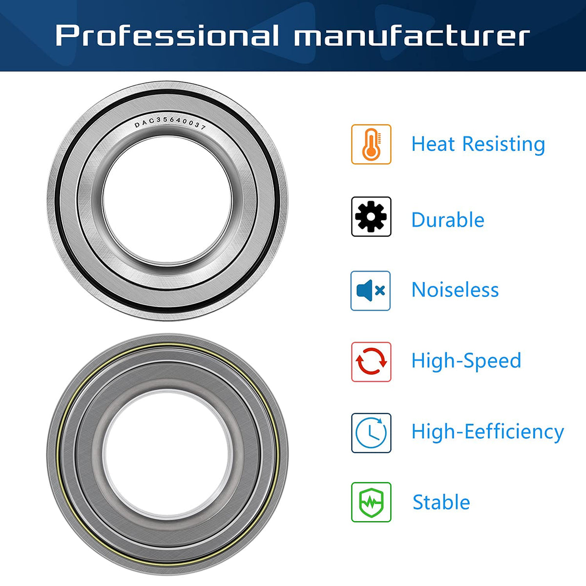 4 Pack Front and Rear Wheel Bearings H285409
