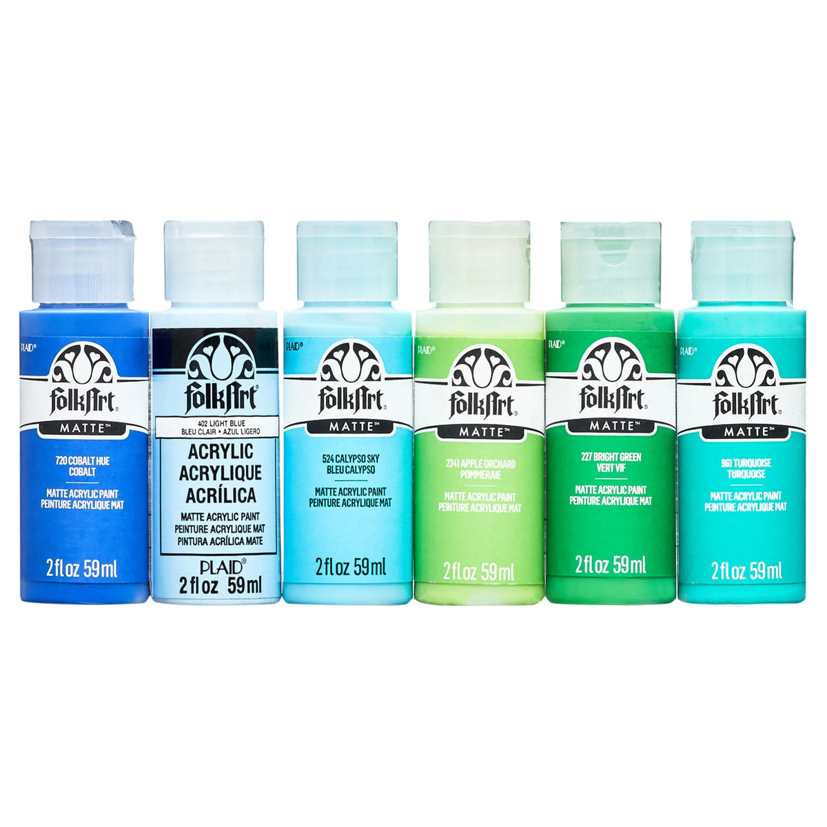 2 oz Multi-color Matte Acrylic Craft Paint (18 Pieces) G583