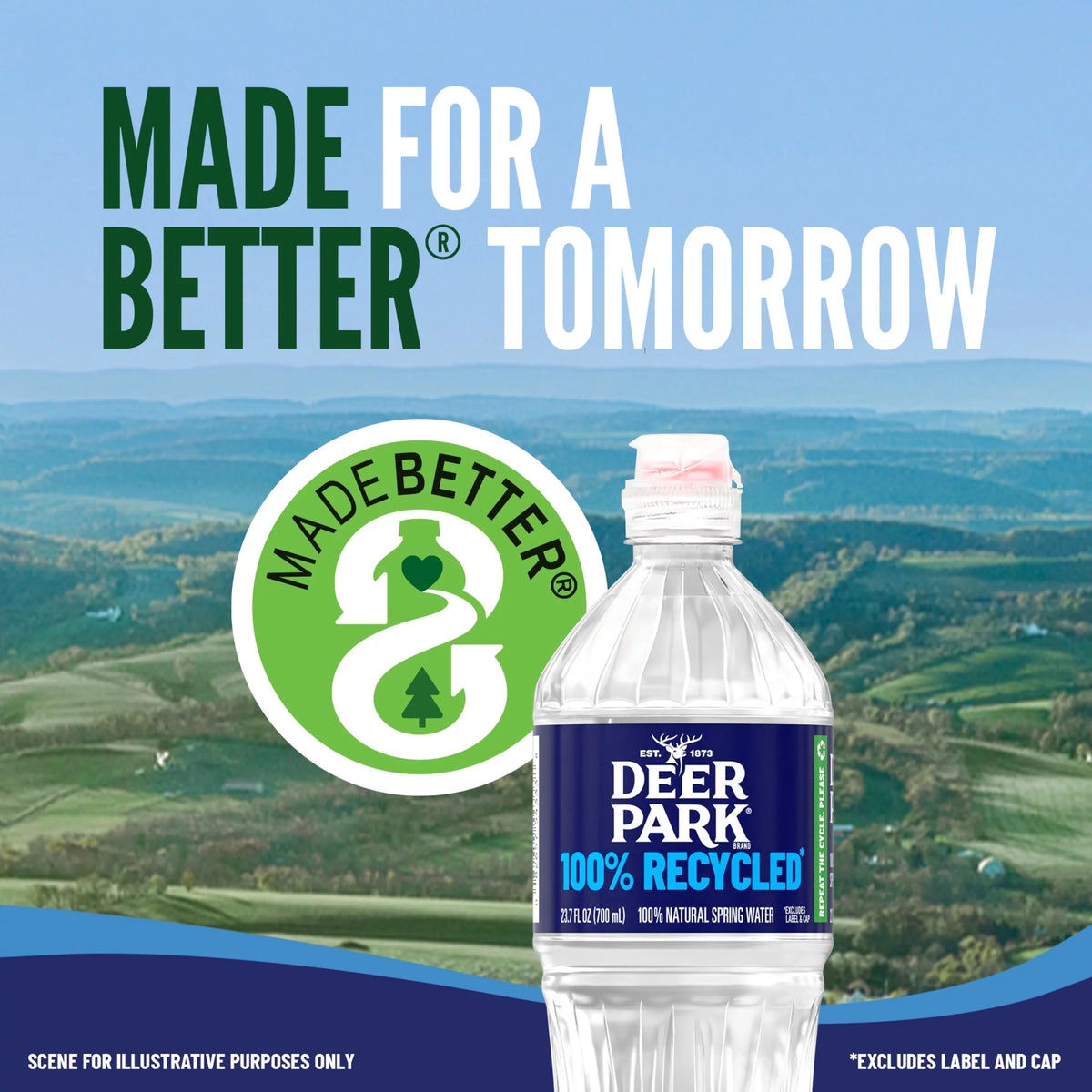100% Natural Spring Water, 8-ounce Plastic Bottles (Total of 48) W4741