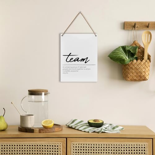 Office Motivational Wood Hanging Sign 8x10 Inch T5626