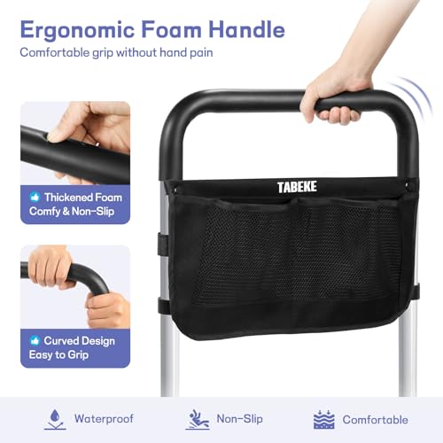 Adjustable Bed Assist Rails with Foam Handle & Double Side Storage Bag M109477