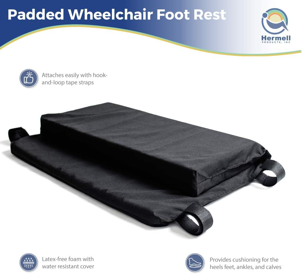 Padded Wheelchair Foot Rest, Black B66589