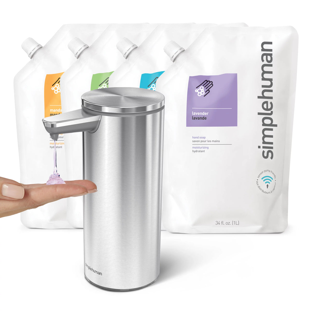Fragrance Free Moisturizing Liquid Hand Soap Refill Pouch, 34 Fl. Oz. (Pack of 6) Z3230