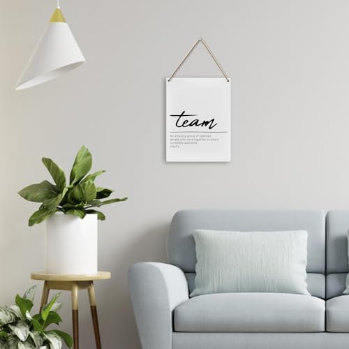 Office Motivational Wood Hanging Sign 8x10 Inch T5626