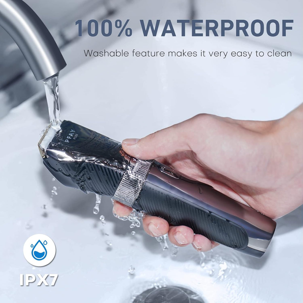 100% Washable Rotary Electric Shaver with Pop-up Trimmer D34367