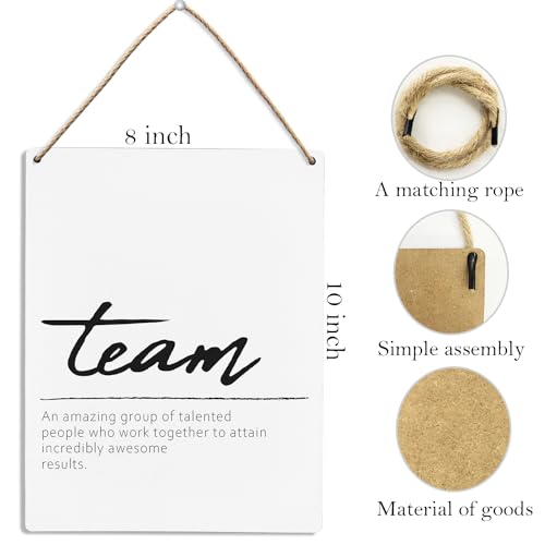 Office Motivational Wood Hanging Sign 8x10 Inch T5626