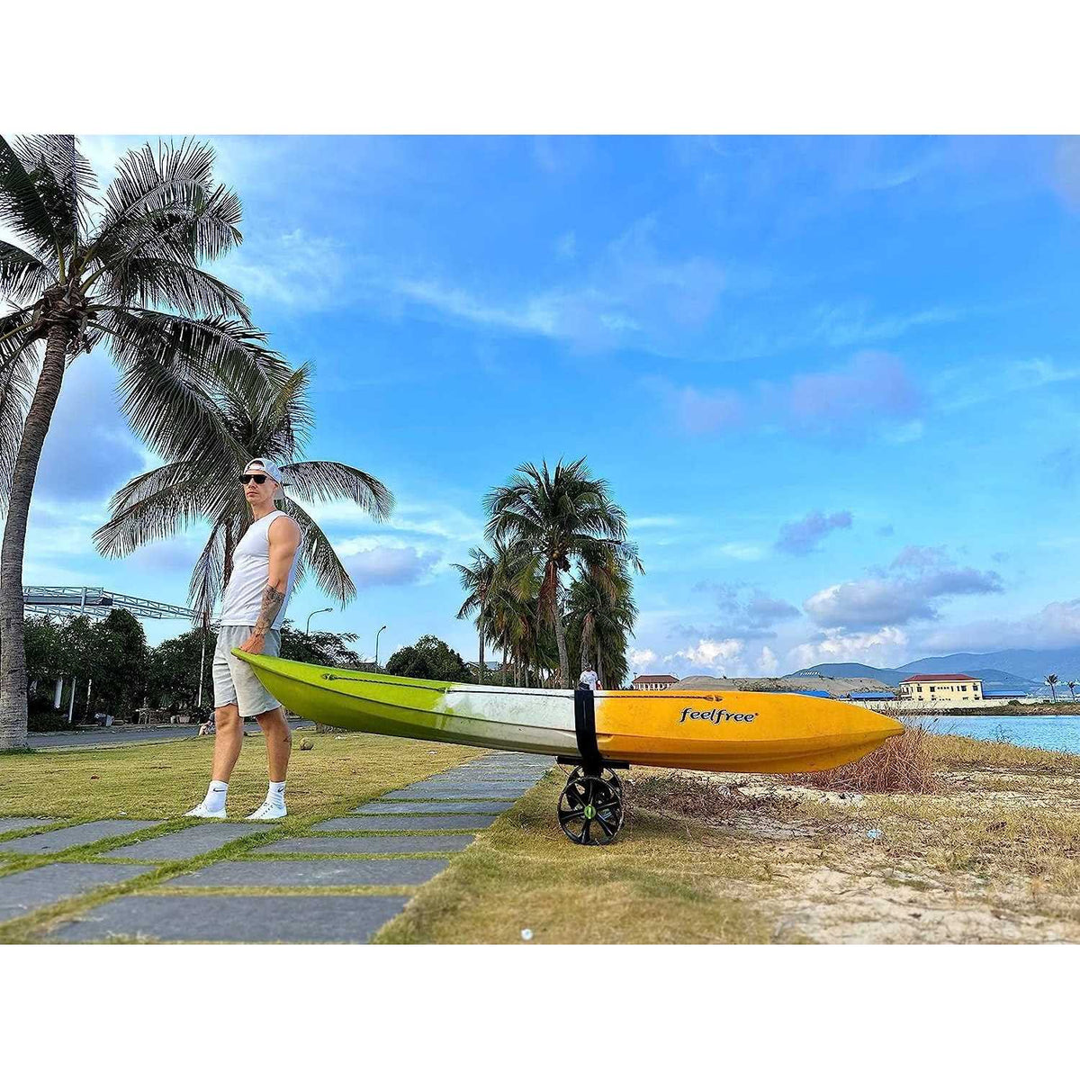 Kayak Cart with Puncture-Free Wheels Q923