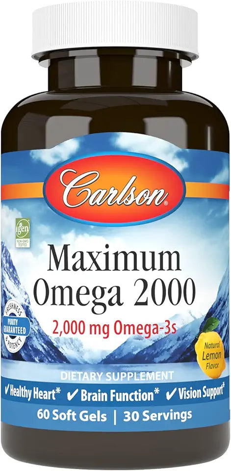 2000 mg Omega-3 Fish Oil Softgels G981