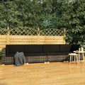 Gray Poly Rattan 4 Piece Patio Sofa Set with Cushions D146