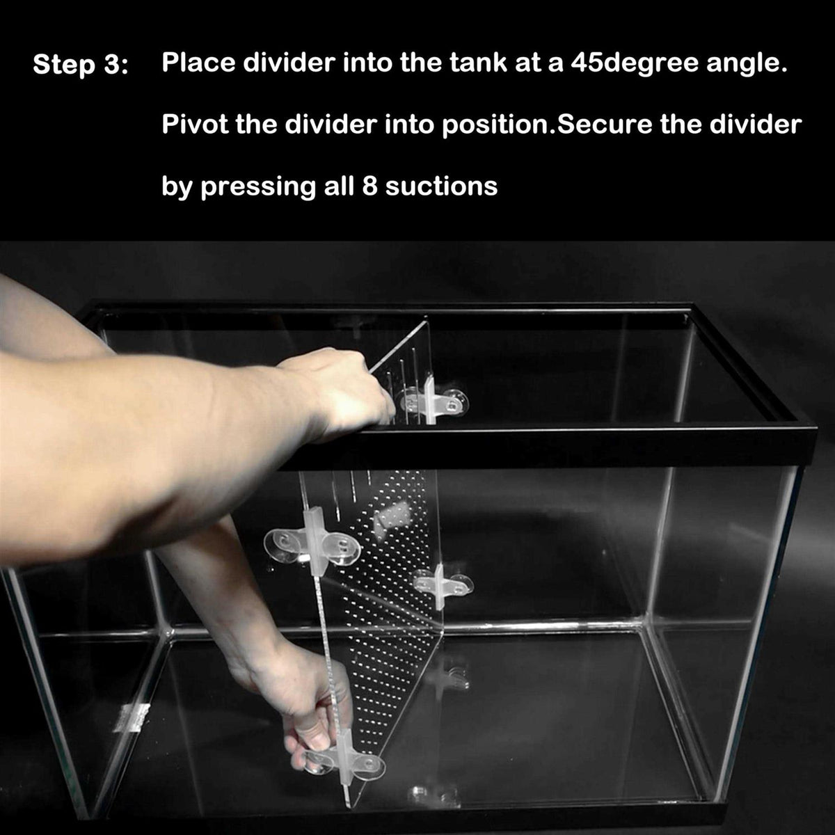 Acrylic Aquarium Divider Kit with Suction Cups J18746