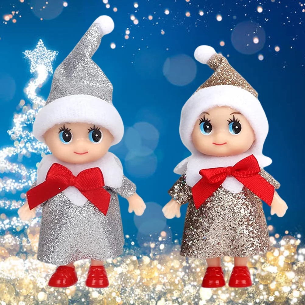 4 Pcs Christmas Elf Doll Toys D63801