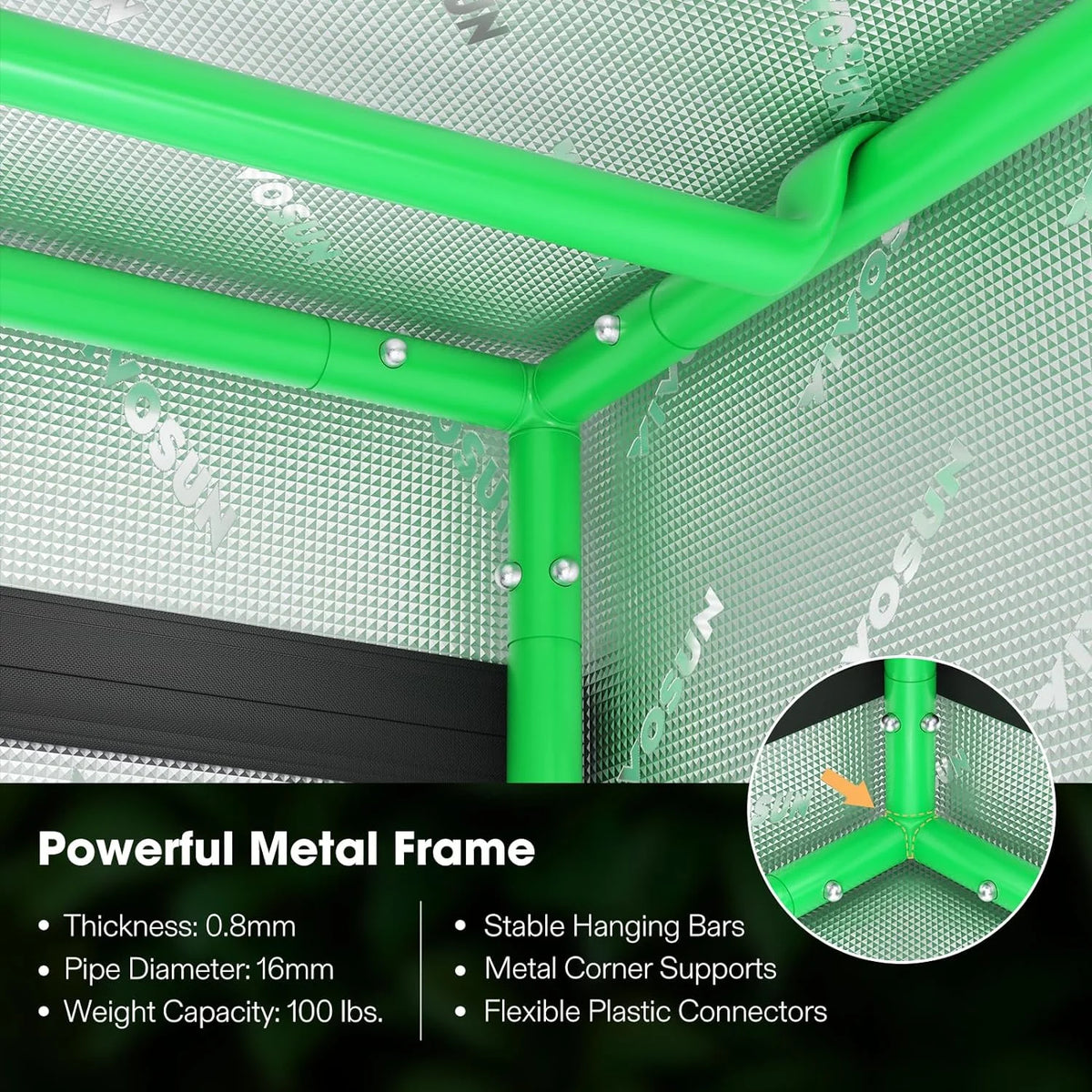4x2 Grow Tent with Observation Window and Floor Tray F854784