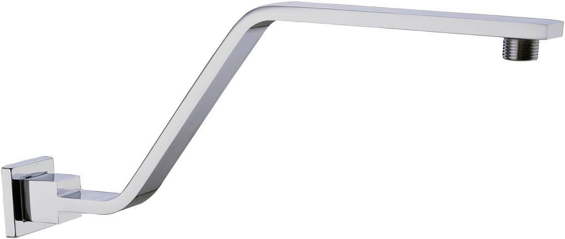 Brass Shower Head Extension Arm with Flange, Brushed Nickel, Square, Pack of 2 S50443