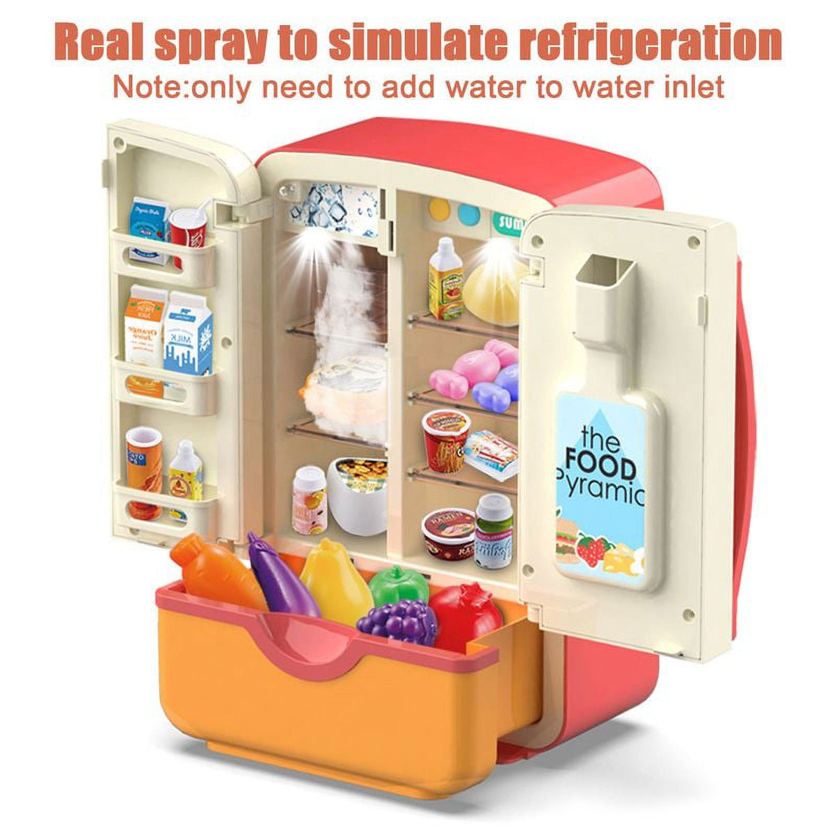 39 PCS Red Kids Play Refrigerator U226153