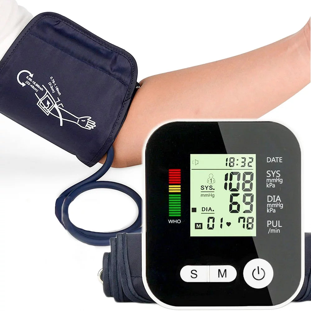 Black Automatic Digital Upper Arm Blood Pressure Monitor L5873