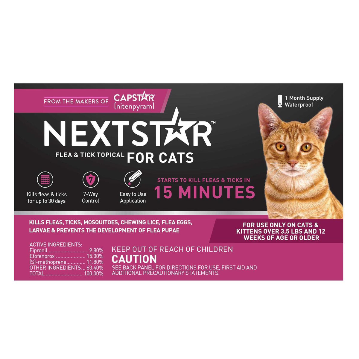 Flea and Tick Prevention for Cats Topical Treatment Drops Q9858