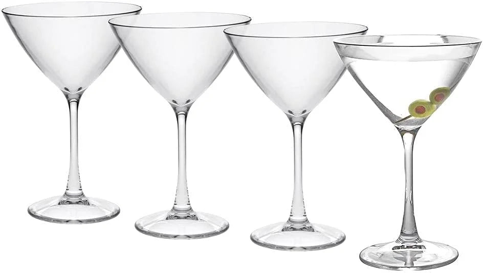 Set Of 4 Bpa-Free Tritan Martini Glass X33029