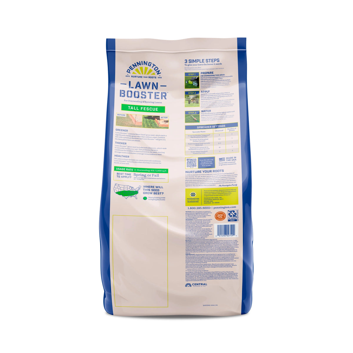 Tall Fescue Grass Seed and Fertilizer Mix, 12 lb. A14918