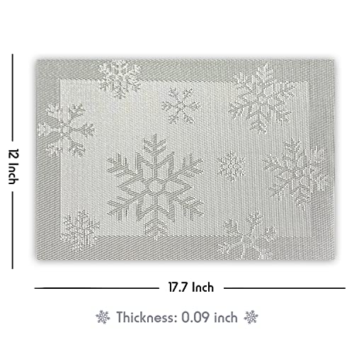 Christmas Placemats Set of 6 Woven Vinyl Non-Slip Washable N5799