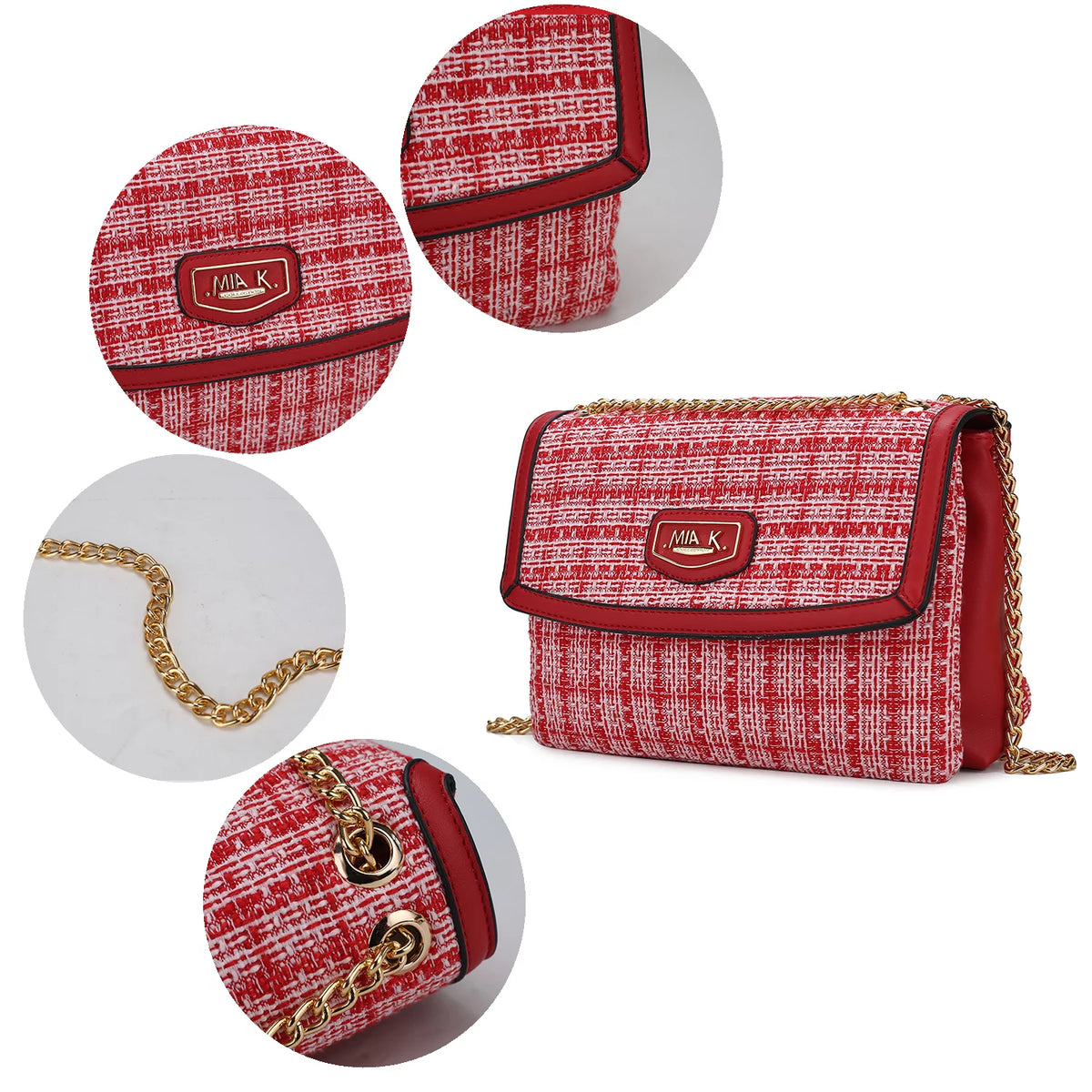 Tweed Womens Shoulder Bag W565