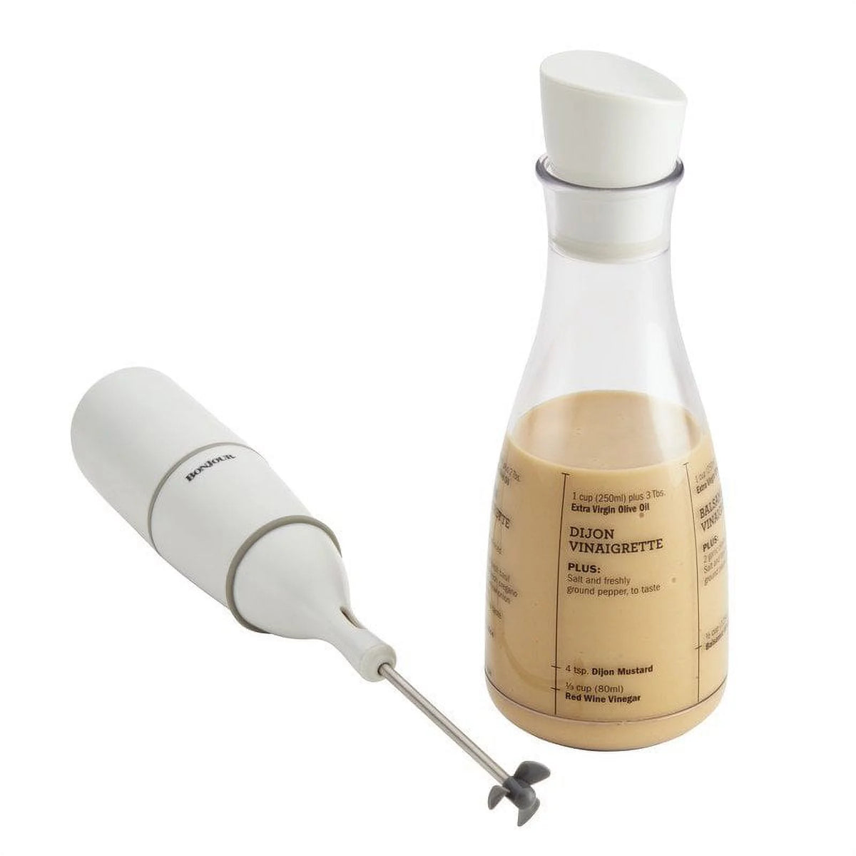 Plastic Salad Dressing Carafe and Handheld Mixer, 12 oz F505402