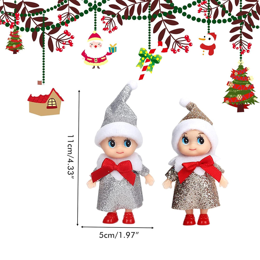 4 Pcs Christmas Elf Doll Toys D63801