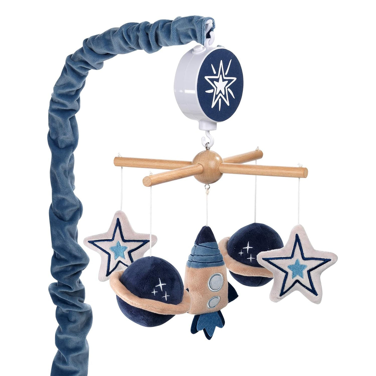 Blue Musical Baby Crib Mobile Soother Toy I52711