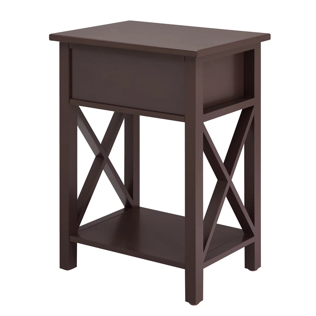 Wooden Nightstand with Drawer V58630