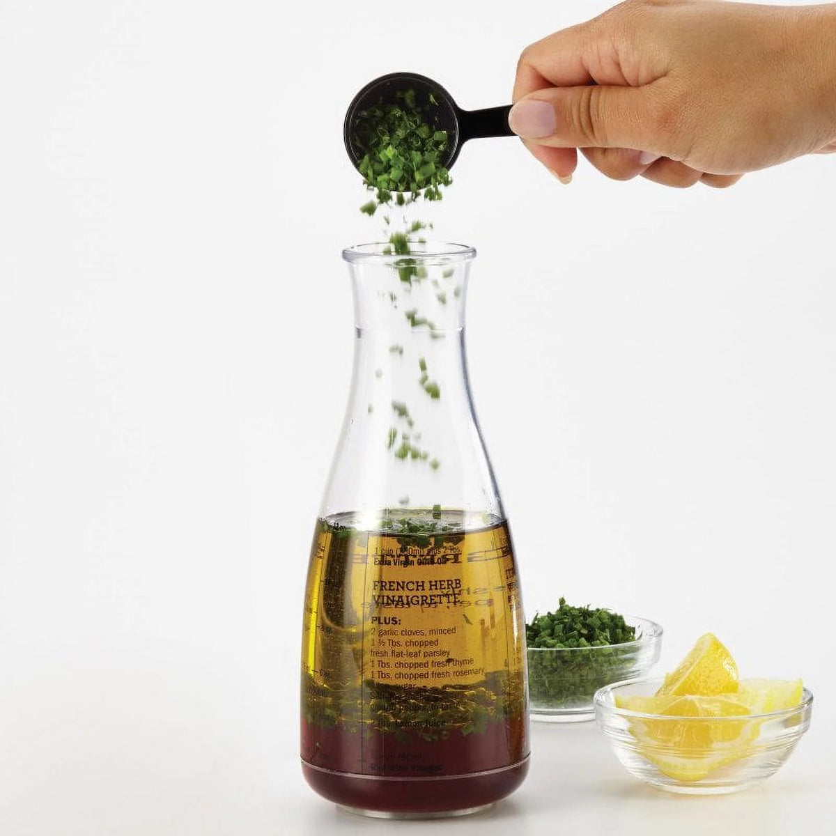 Plastic Salad Dressing Carafe and Handheld Mixer, 12 oz F505402