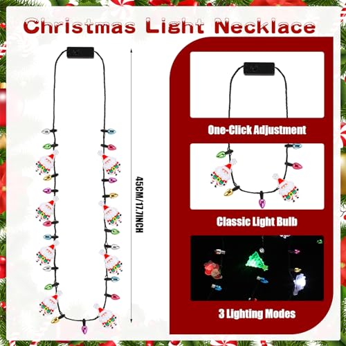 12 Pcs Christmas Light Necklace M70152