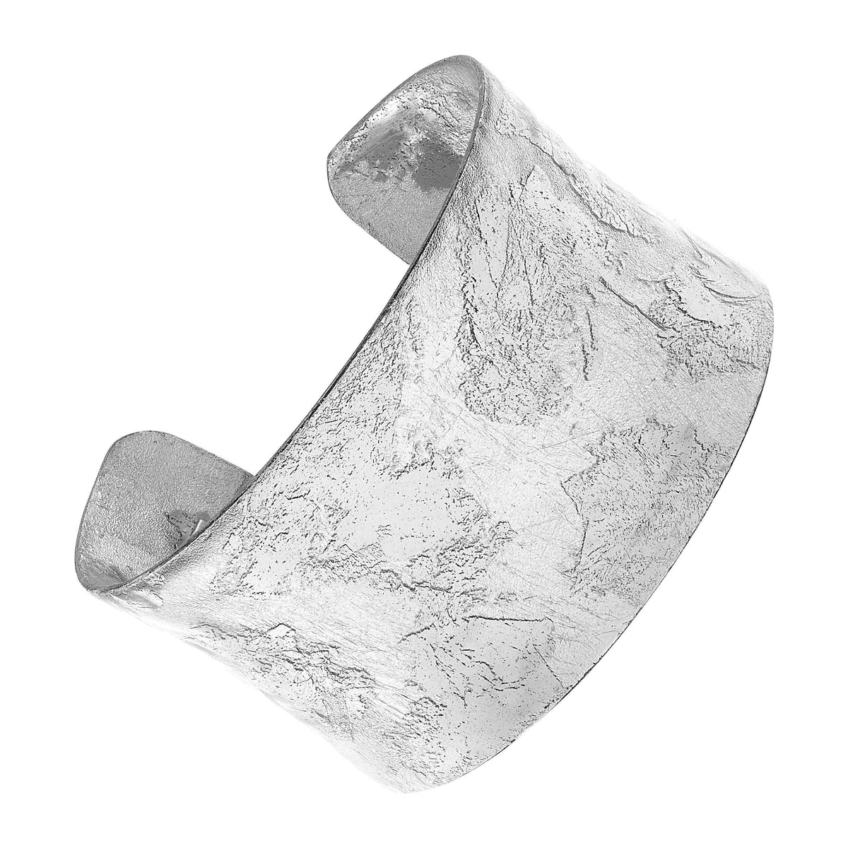 Sterling Silver Leaf-Finished Brass Cuff Bracelet A19368