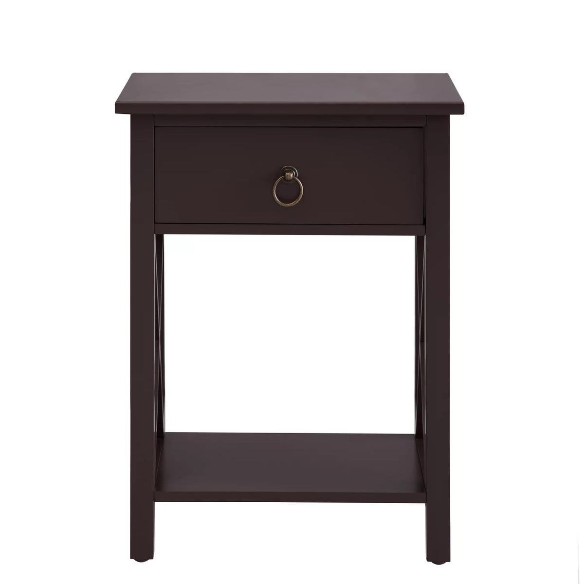 Wooden Nightstand with Drawer V58630