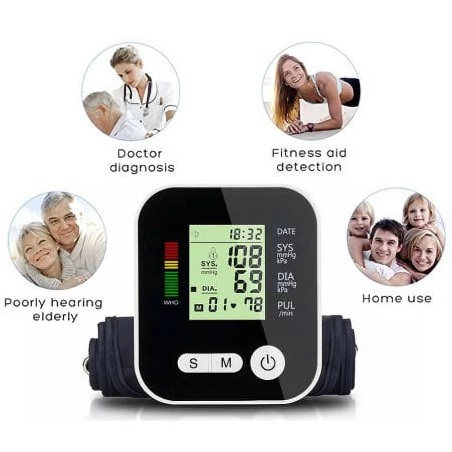 Black Automatic Digital Upper Arm Blood Pressure Monitor L5873